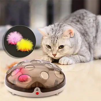 

Interactive Funny Toys For Cat Electric Feather Teaser Cat Exercise Chaser Training Cat Toy Rechargeable Feathers Catching Game