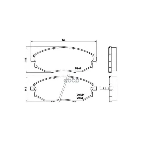 Колодки Тормозные Chevrolet Epica 07- Передние Brembo P10007 Brembo арт. P10007