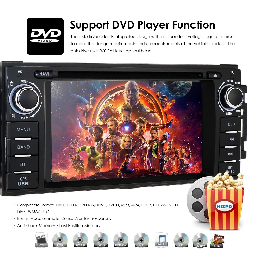 Best AutoRadio Car DVD Monitor Player Head Unit For jeep Grand Cherokee ChevroleWrangler Compass Chrysler 300C Tape Recorder SWC DVBT 1
