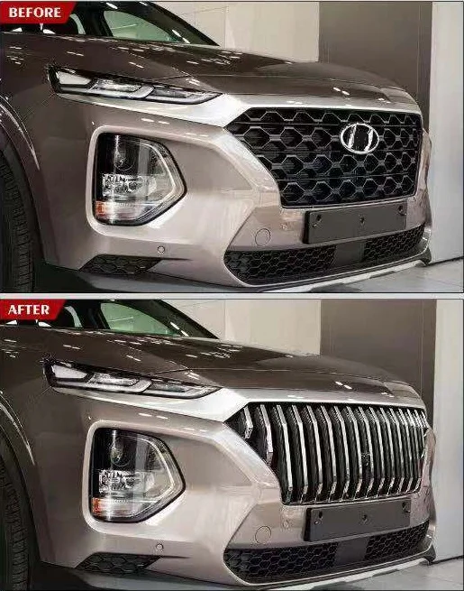Стиль подходит для hyundai Santa fe sport Передняя сетка передняя решетка вентиляционное отверстие