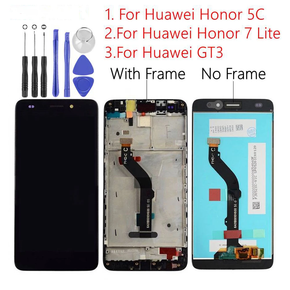 

5.2'' LCD For Huawei Honor 7 Lite NEM-L21 LCD Display Touch Screen Digitizer Assembly Frame For Huawei Honor 5C GT3 LCD Display