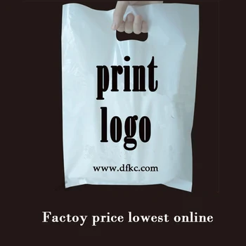 

500pcs/lot factory price custom logo bags Plastic shopping bags clothes bags 7 szie choose