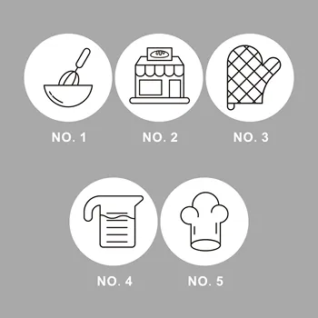 

Wholesale 320PCS 3.5CM Wrapping Sticker DIY Bakery Whisk Bakery Glove Measuring Cup Chef's hat Packing Circular/Round Sticker