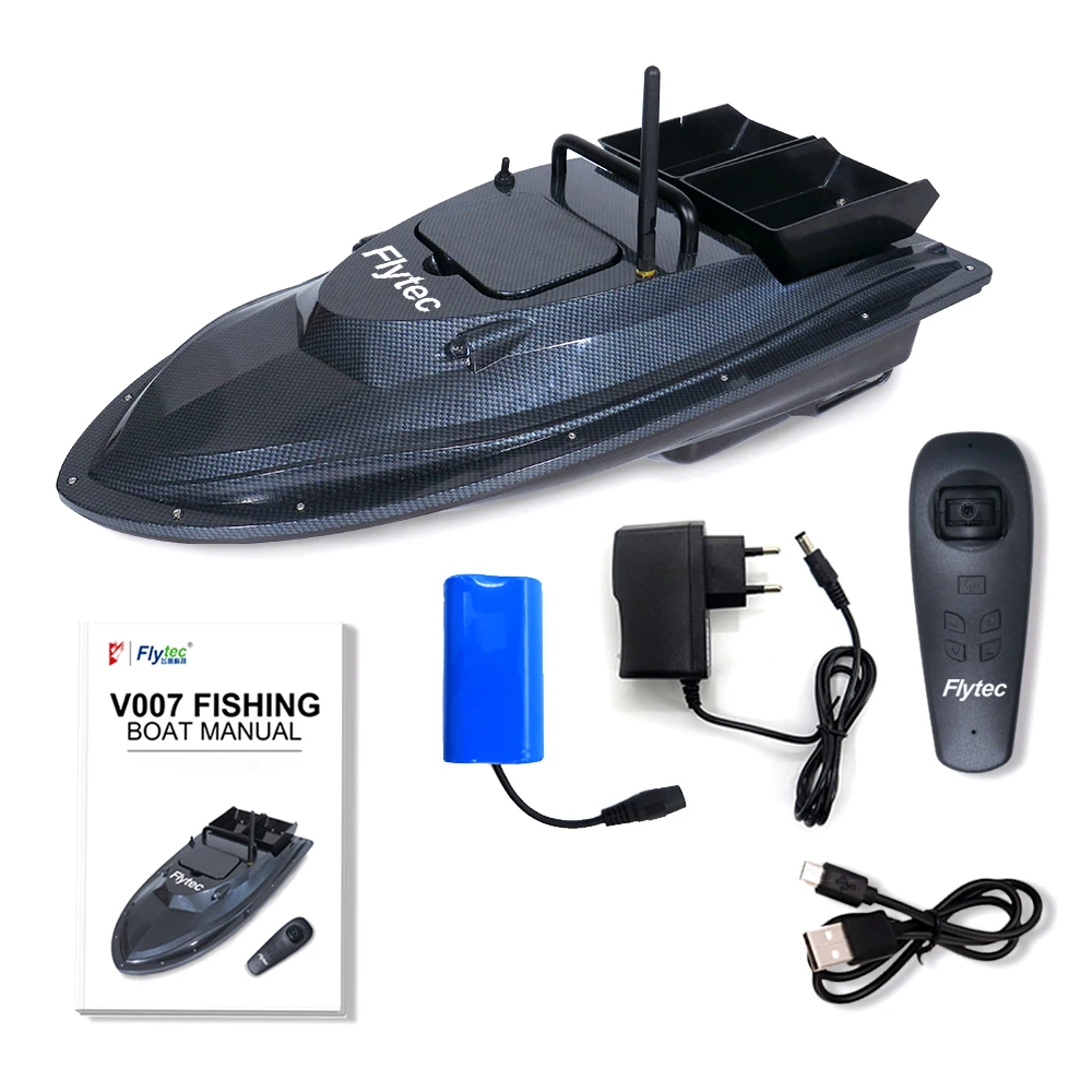 

Flytec V007 Fish Finder Fishing Bait Boat 1.5kg Loading 500m Remote Control Fixed Speed Double Motors RC Boat Multiple Version