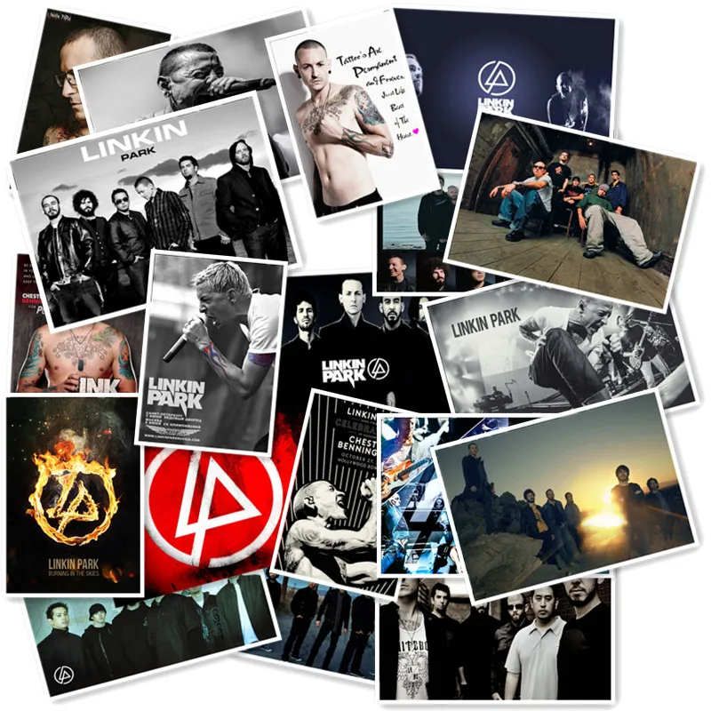 

Linkin Park 20/pcs PVC Sticker Home Decor Fridge Styling Wall Travel Suitcase Graffiti Styling Waterproof Stickers