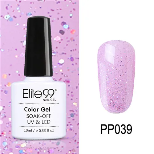 PP039 Elite99, 10 мл, гель для ногтей фиолетового цвета, модный УФ-гель для ногтей, замачиваемый, Полупостоянный светодиодный лак для ногтей - Цвет: PP039