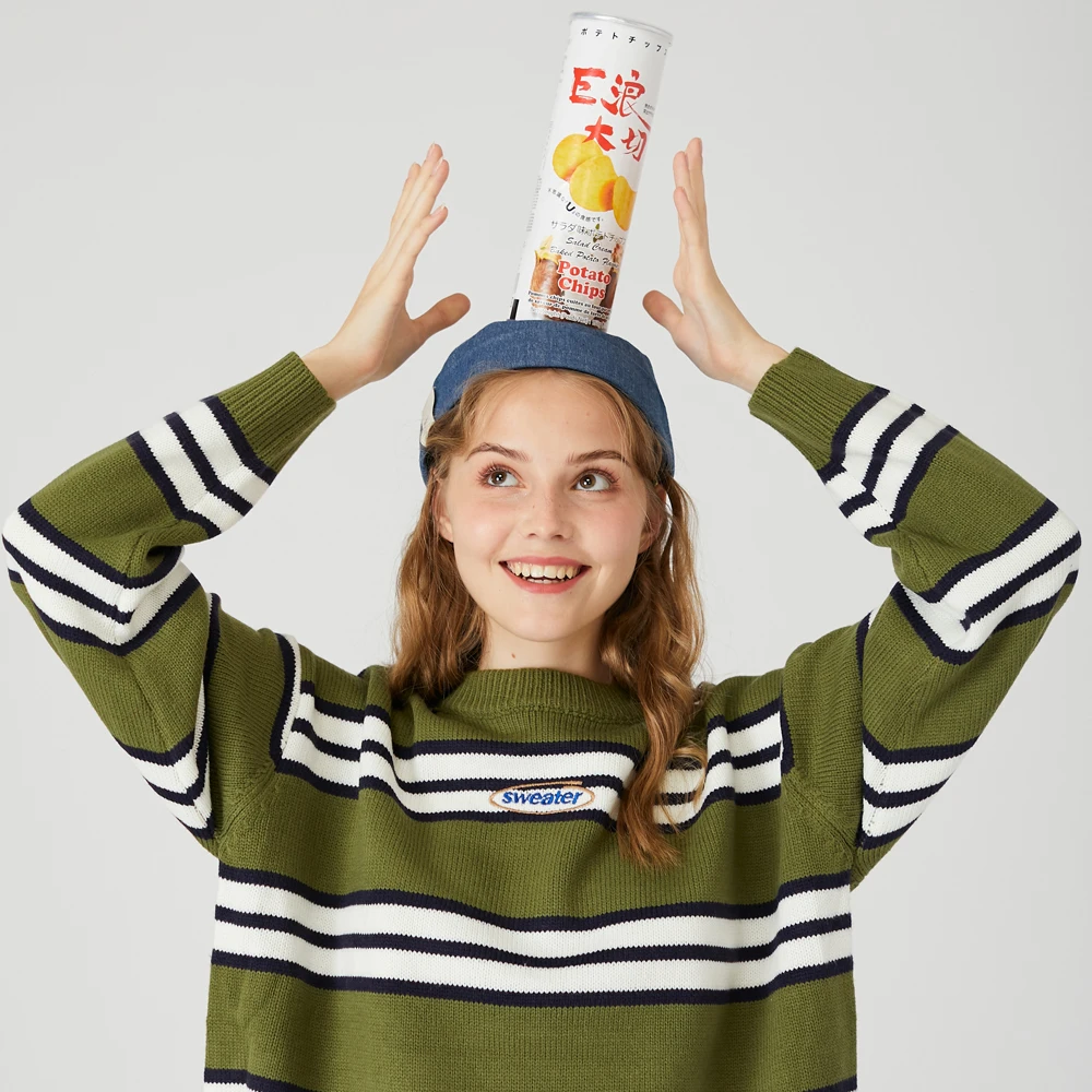 OSCN7 забавные Полосатые свитера для мужчин осень высокая уличная мода Wo мужские пуловеры с круглым вырезом винтажные свитера 8918