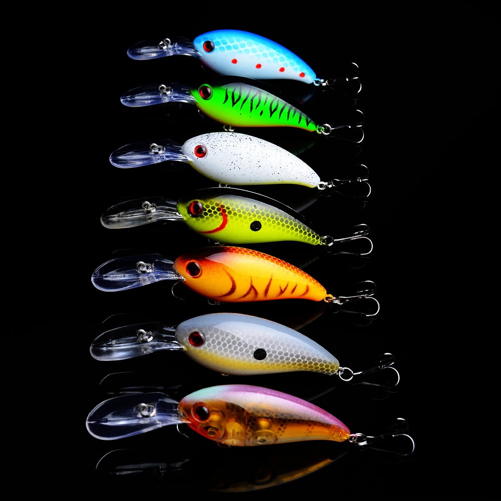 

1Pcs Fishing Lure Crankbait 10cm 14.3g Jerkbait Fake Hard Minnow 3D Eyes With 2 Treble Hooks Fishing Tackle Tools