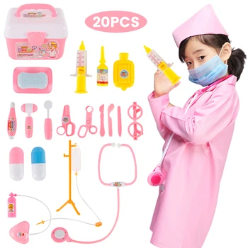 

Kids Pretend Play Doctor Toys Set Baby Suitcase Medical kit Cosplay Doctor Nurse Medicine Box Educational Role Play Classic Toys