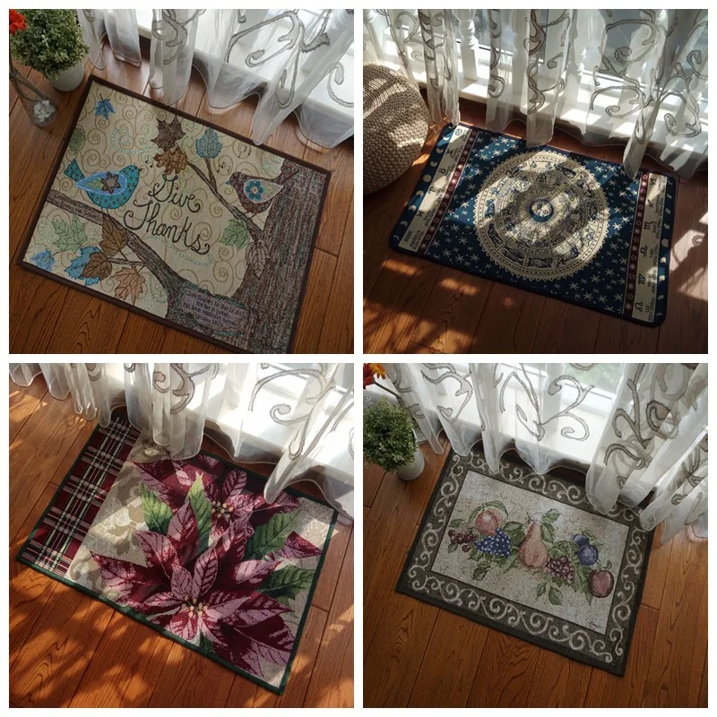 Внешняя торговля жаккардовый настраиваемый коврик сантехника кухонная дверь Противоскользящий водонепроницаемый коврик