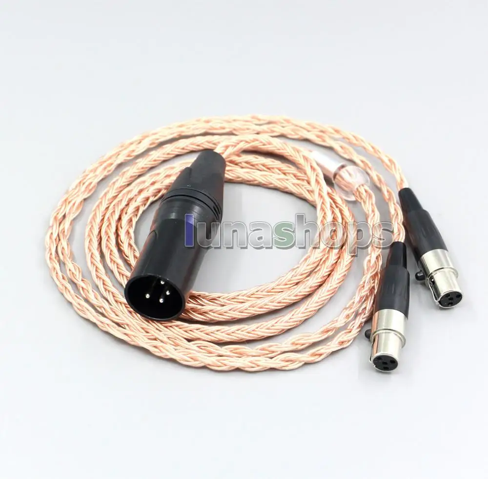XLR 3 4 Pole 6 5mm 16 Core 99 7N OCC Headphone Cable For Audeze LCD 3 LCD 2 LCD X LCD XC LCD 4z LCD MX4 LCD GX LN006848
