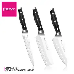 Fissman Японский стальной кухонный нож шеф-повара Santoku нож для нарезания Универсальный нож с pom ручка