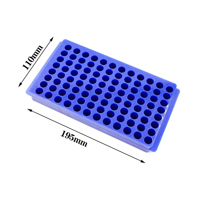 PCR Tube Holder For 0.5ml / 1.5ml / 2ml Laboratory Centrifuge Tube Rack Plastic EP Stand 96 Well Double-sides Use 1 PK