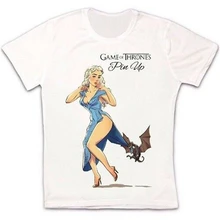 Juego de tronos Pin Up Khaleesi dragón Retro Vintage Hipster Unisex camiseta 1457 tamaño grande top ajax camiseta