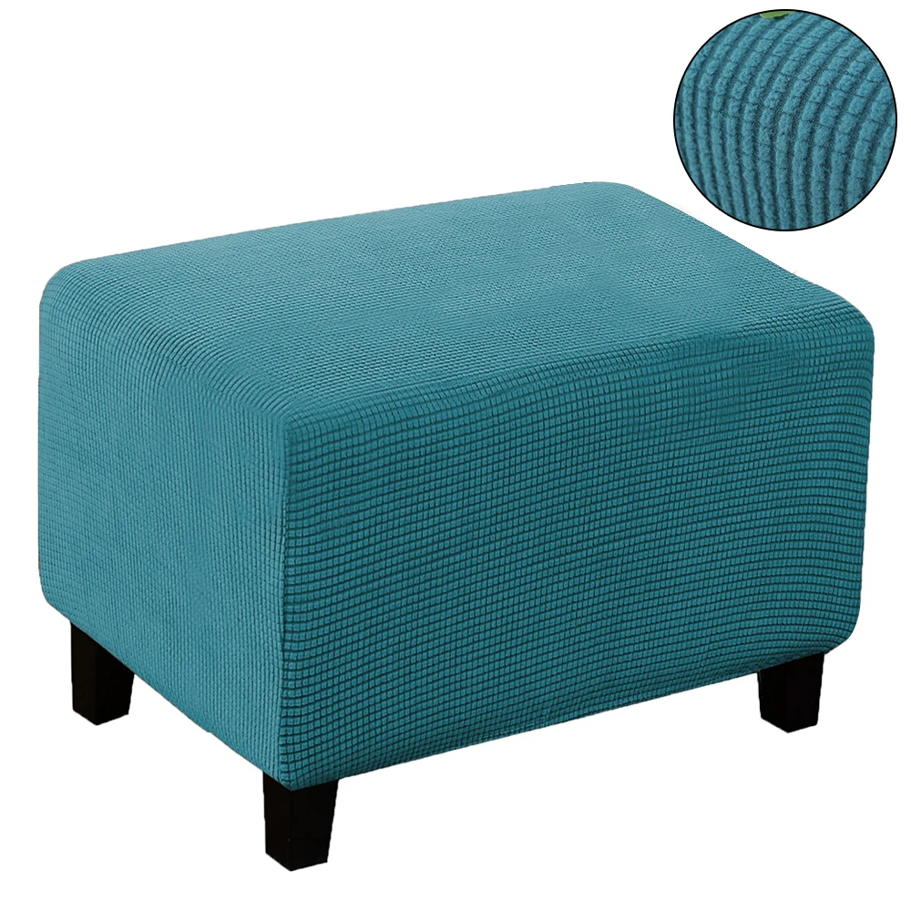 Jacquard fabric Square ottoman cover Stool Cover Dust proof Home