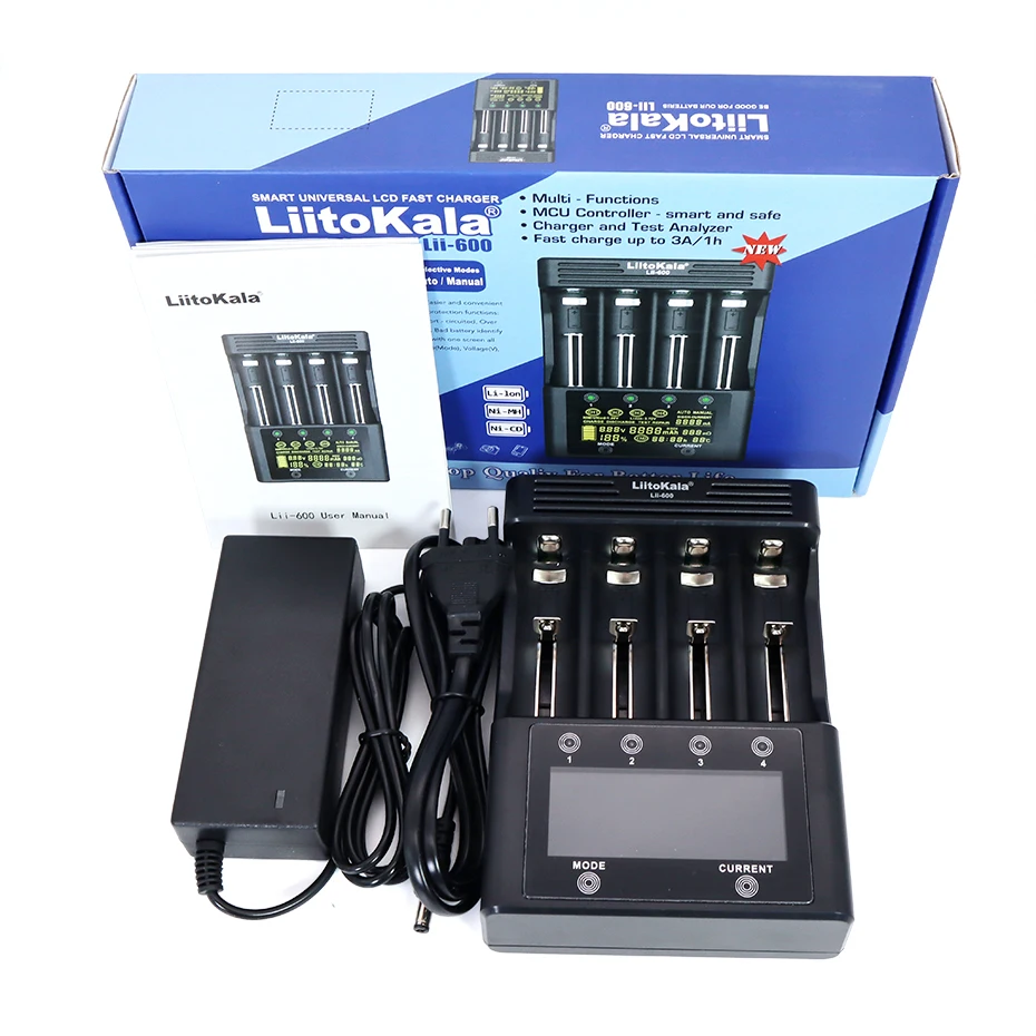 Carregador de Bateria Lcd para Li-ion 3.7v e Nimh 1.2v para Pilhas Liitokala aa Aaa 18650 26650 21700 26700 - Image 6
