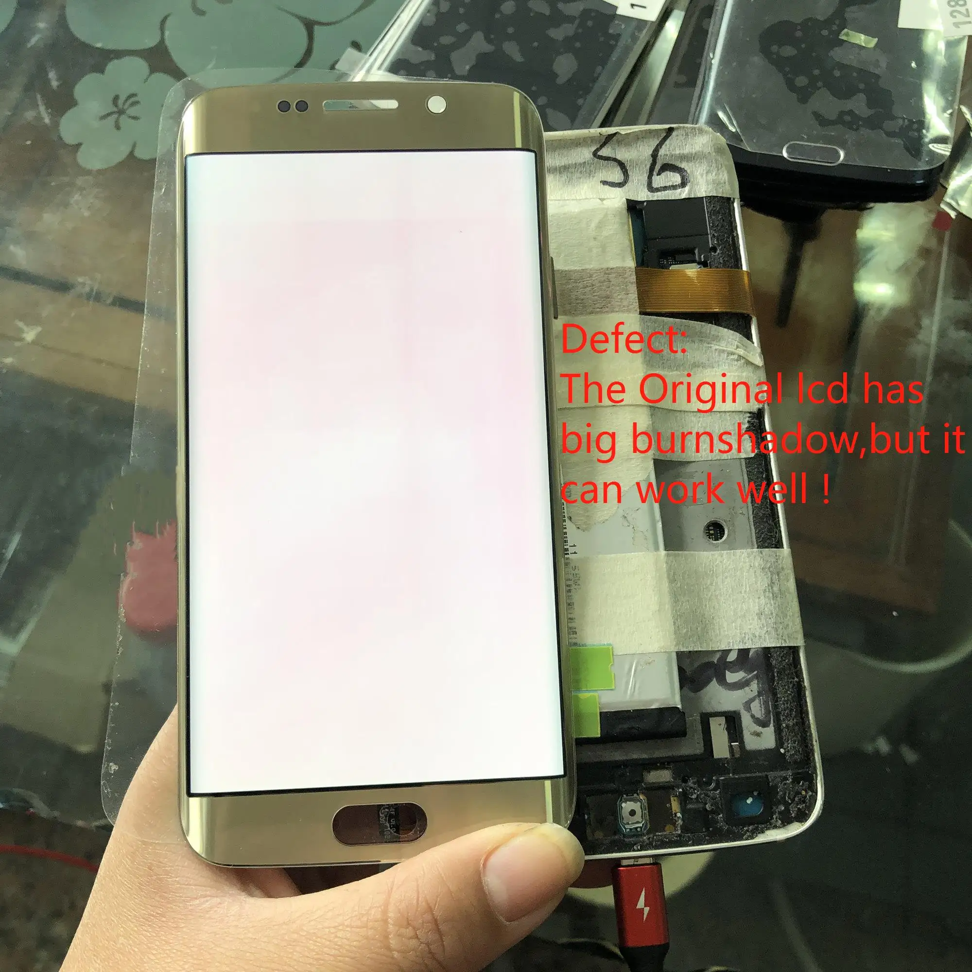 5 1 &quotОригинальный ЖК дисплей для Samsung Galaxy S6 Edge LCD G925 G925F SM + цифровой