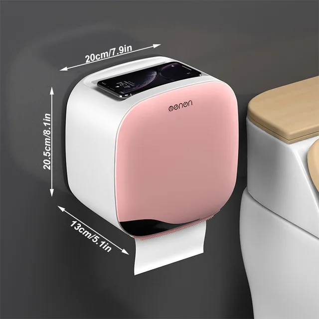 Pink Tissue Box Держатель для зубных щеток, автоматический диспенсер для зубной пасты, соковыжималка для ванной комнаты, стойка для хранения, настенное крепление, наборы аксессуаров для ванной комнаты - Цвет: Pink Tissue Box