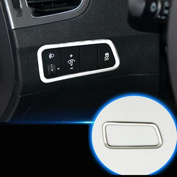 

Car Headlight Switch Control Stainless Steel Decorative Frame Sticker For Hyundai Elantra Avante 2012 2013 2014 2015
