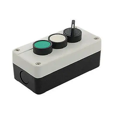 

Green Wht Flat Cap Momentary Switch Push Button Station