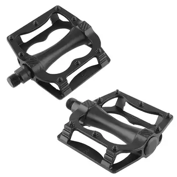 

1 Pair MTB Cycling Road Mountain Bike Aluminum Alloy Flat Platform Pedals Black