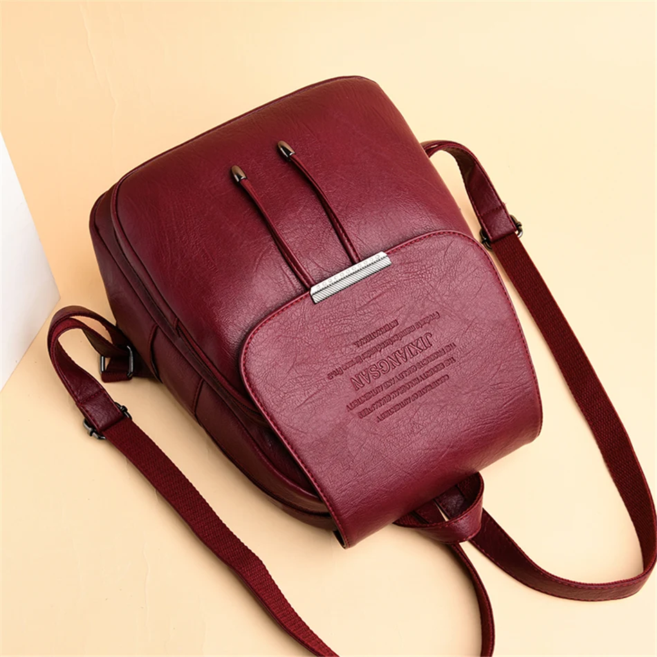 Рюкзак из мягкой кожи на шнурке Mochila Feminina, женский рюкзак, качественный рюкзак, школьные сумки для девочек-подростков, Sac A Dos Femme