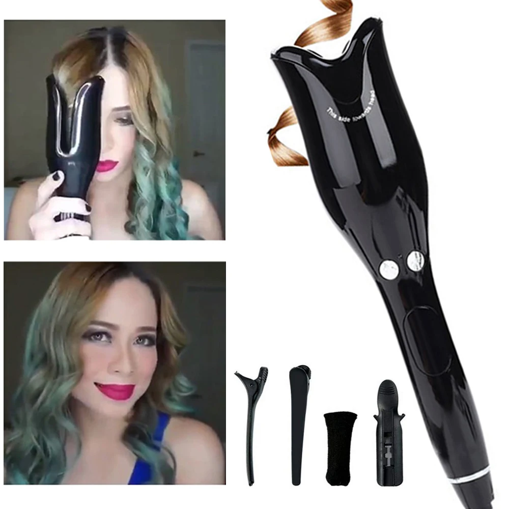 Automatic Hair Curler Rotating Ceramic Curling Iron Tongs Corrugation Curling Wand Hair Waver Styler Tools Auto Hair Crimper