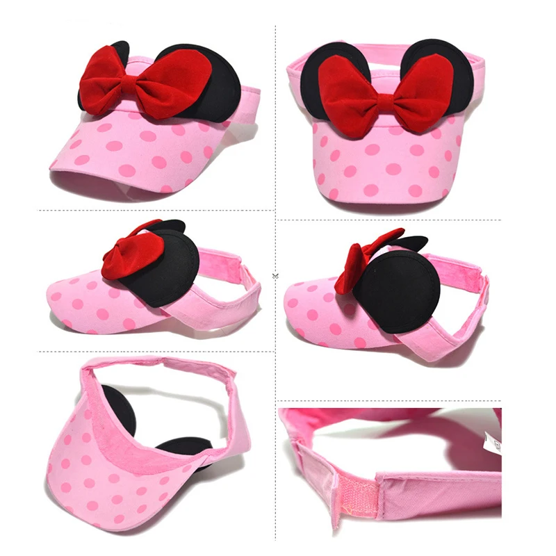 Baseball Cap Summer Cute Big Bow Dot Cotton Empty Top Kids Girls