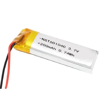 

3.7V 200 mAh Li lithium-polymer battery li po Liion cell 601040 For Music player GPS Pen Sat nav car DVC DVR Camera