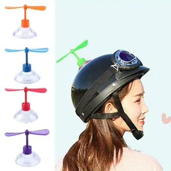 

HOT! casco moto Take Koputa Helmet Hopter Propeller Motorcycle Bike Helmet Fan Suction Cup Propeller Childhood Fun Accessories