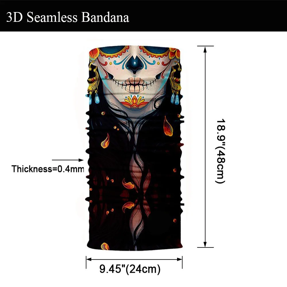 3D бесшовная бандана камуфляжная повязка на шею Джунгли камуфляж для пустыни Kryptek маска для лица на открытом воздухе Военная Бандана с черепом походная Балаклава
