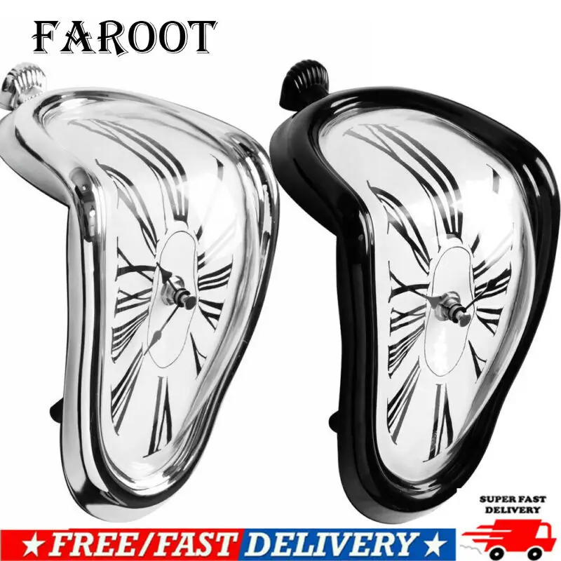 Креативное украшение faroot настольные часы таяющие искаженные настенные