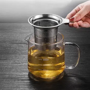 

1pcs Reusable 304 Stainless Steel Mesh Tea Infuser Tea Strainer Teapot Tea Leaf Spice Filter Drinkware Kitchen Accessories