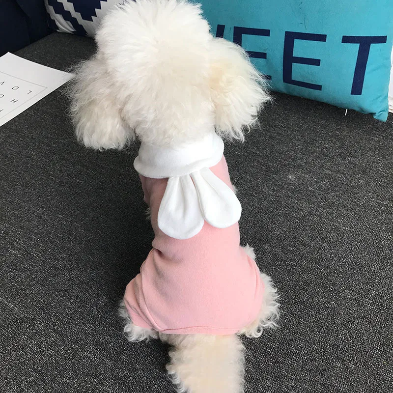 Милый кролик Pet Теплая одежда для собак Зима костюм одежда пальто хлопок щенок мягкий наряд Одежда Куртки для кошек собак