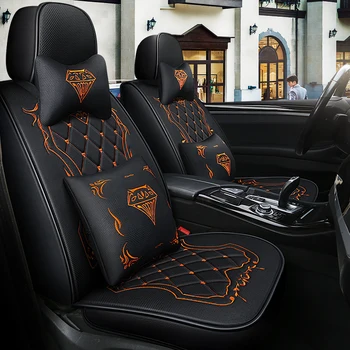 

Full Coverage PU Leather car seat cover flax fiber auto seats covers for Toyota HARDBODY HIACE HIGHLANDERE INNOVA MR2 PREMIO