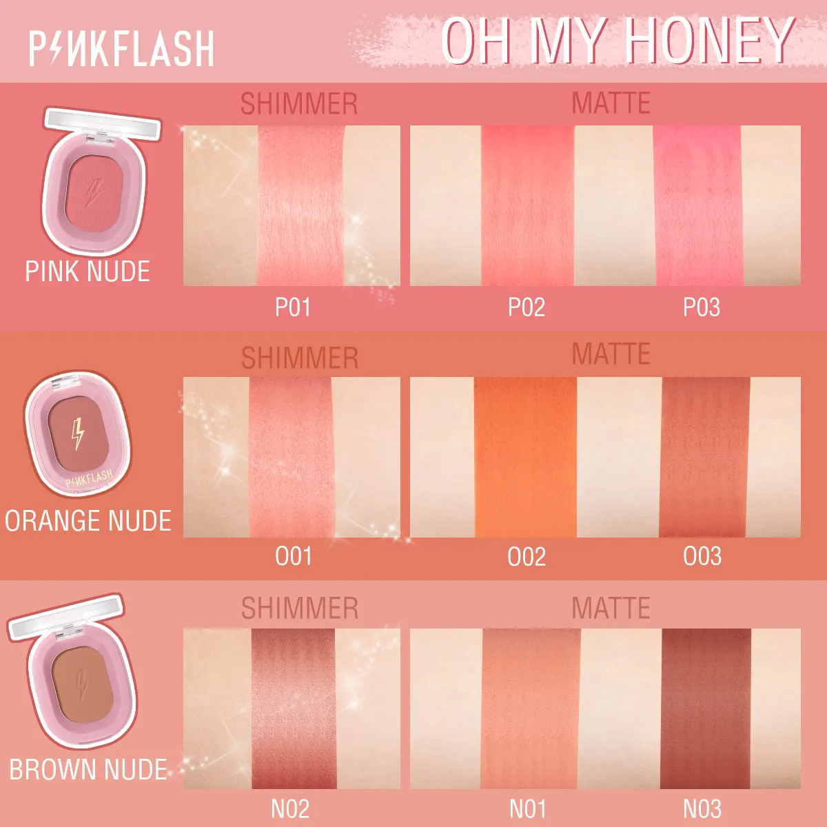 Pinkflash Blush Peach Palette 11 Color Face Mineral Pigment Cheek Blusher Powder Makeup Professional Contour Shadow Pink Blusher