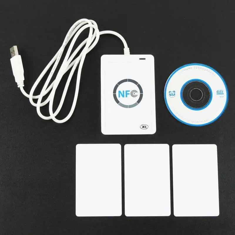 NFC RFID считыватель смарт-карт Писатель Копир Дубликатор записываемый ACR122U клон M1 программное обеспечение ISO/IEC18092+ 5 шт. 13,56 МГц USB S50 C G3P9