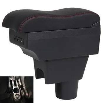 

For Renault Duster Armrest box central Store content DUSTER armrest box with cup holder ashtray with USB interface