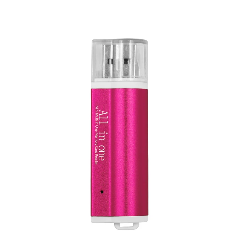 rose-Red 4 в 1 Micro USB 2,0 кард-ридер usb адаптер для Micro SD карты TF M2 MMC MS PRO DUO кардридер - Цвет: rose-Red