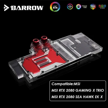 

Barrow GPU Water Block For MSI RTX 2080 GAMING X TRIO/MSI RTX 2080 SEA HAWK EK X VGA Cooler Support Sync Mobo, BS-MSG2080M-PA