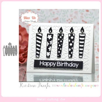 

6pcs Candle set Metal Cutting Dies for DIY Scrapbooking Photo Album Decorative Embossing Paper Card Crafts Die Cut 2019