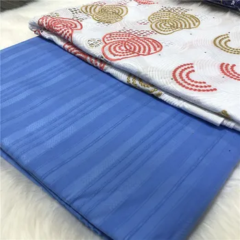 

African Atiku fabric for man cloth atiku fabric 100% cotton embroidery swiss voile for party 2.5yards +2.5yards