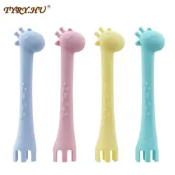 5pcs Baby Teething BPA Free Silicone Giraffe Teether Teething Necklace Pendant Nursing Teeth Gift Baby Food Grade Silicone Toys