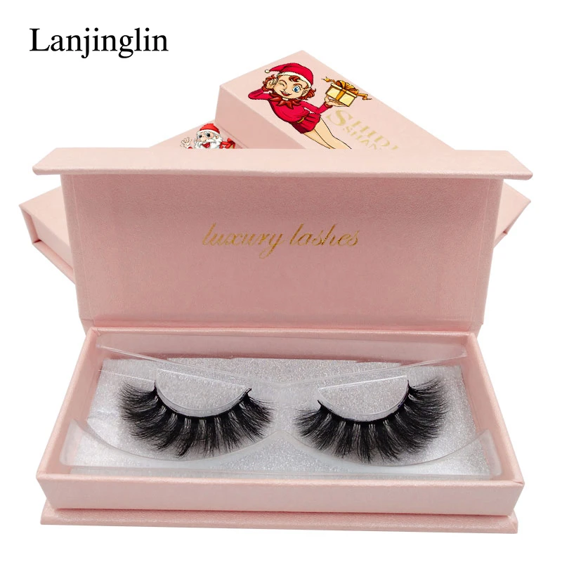 C62S Carol LANJINGLIN, 1 пара, полосы, ресницы, 3d норковые накладные ресницы, макияж, натуральные длинные накладные ресницы, толстые норковые ресницы, удлинение - Цвет: C62S Carol