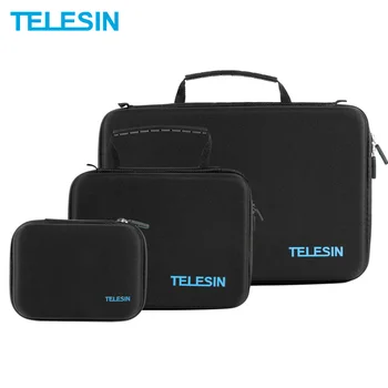 

TELESIN M/S/L Size Portable Carry Storage Bag Case Box for GoPro Hero 8 7 6 5 4 3 SJCAM SJ4000 for XiaoYi 4K+ Camera Handle Bag