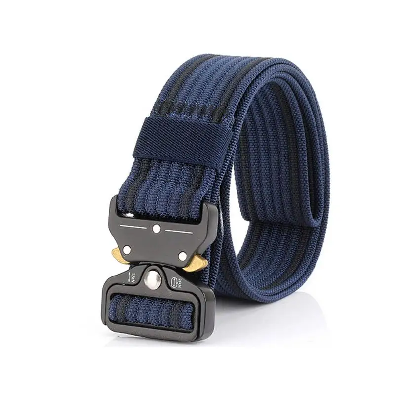 100Pcs/Lot New Quick-releasing For 3.8 Deduction Outside The Belt Tactical Nylon Belt Outdoor Training Belt Sport Belt - Цвет: Navy Blue