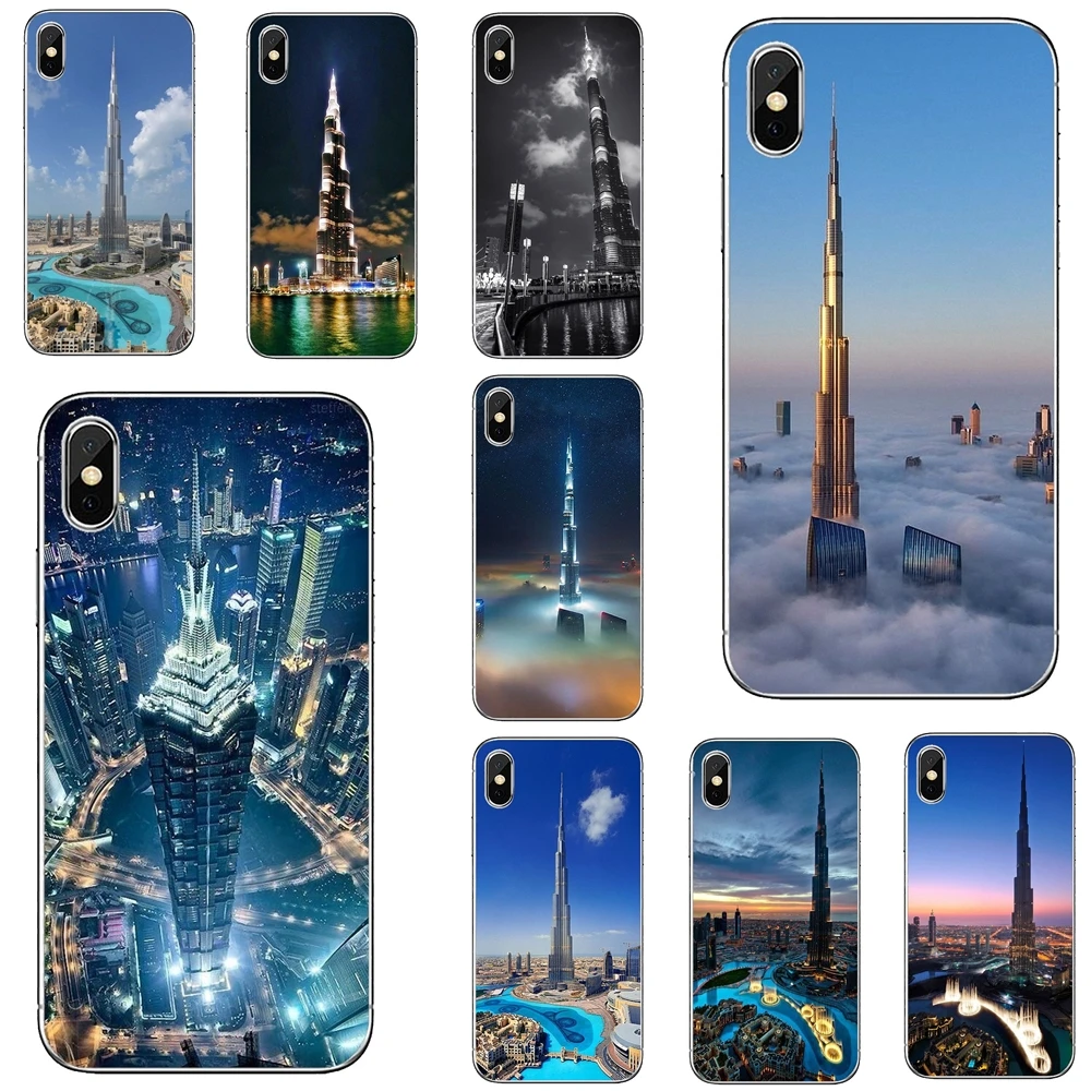 Мягкий кожаный чехол Burj-Khalifa-Башня-здание-Дубай для Huawei P30 P40 P20 P7 P8 P9 P10 Lite Plus Pro 2015 2016