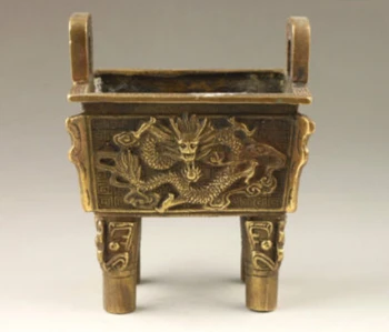 

---620+++China Handmade Vivid Anaglyph copper Dragon Incense Burners