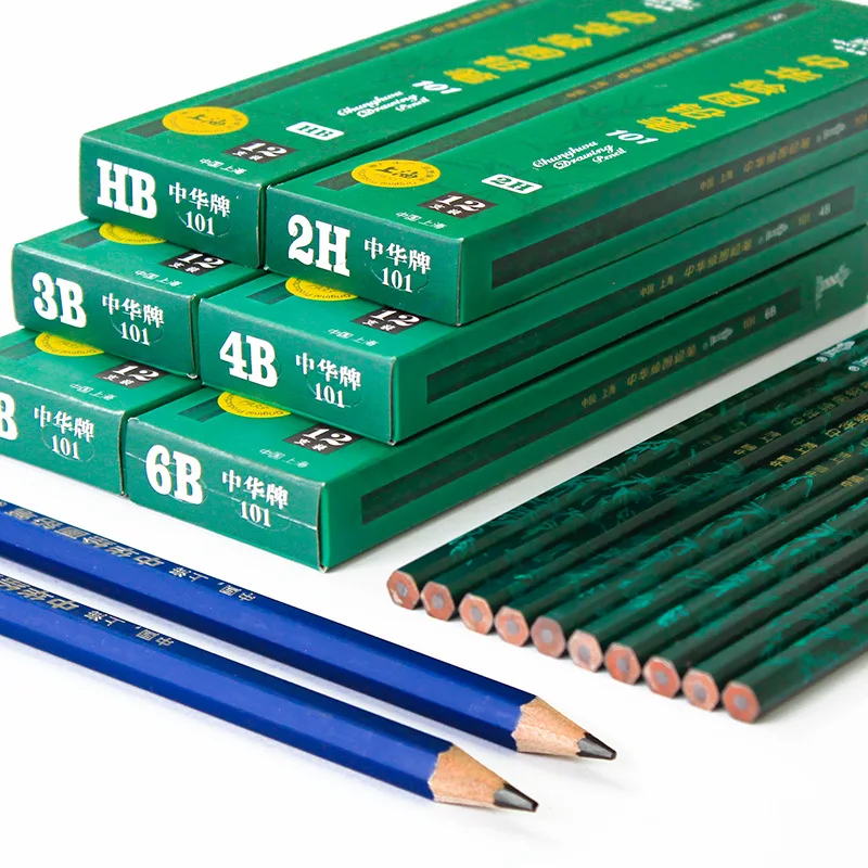 

Manufacturers Direct Wholesale Chinese Pencil HB-12B Students Children Doing Homework Sketch Painted Examination Exclusive Penci
