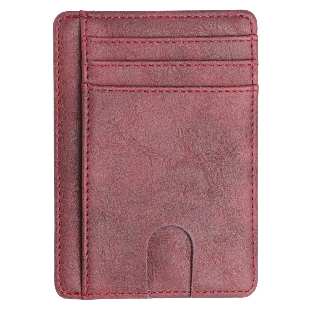 100PCS Slim RFID Blocking PU Leather Wallet Credit ID Card Holder Purse Money Case for Men Women Fashion Cards Bag